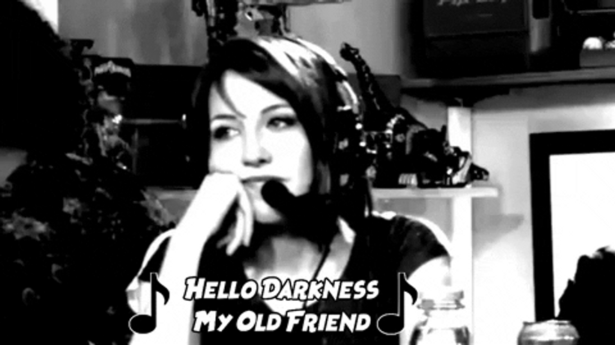 Hello Darkness My Old Friend Thinking GIF