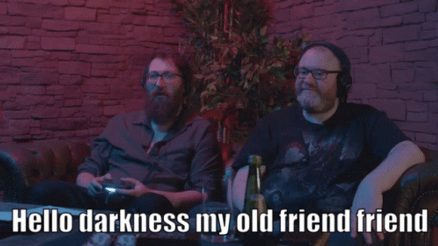 Hello Darkness My Old Friend Yogscast YouTube GIF
