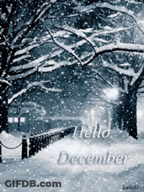 Hello December Blizzard Art GIF