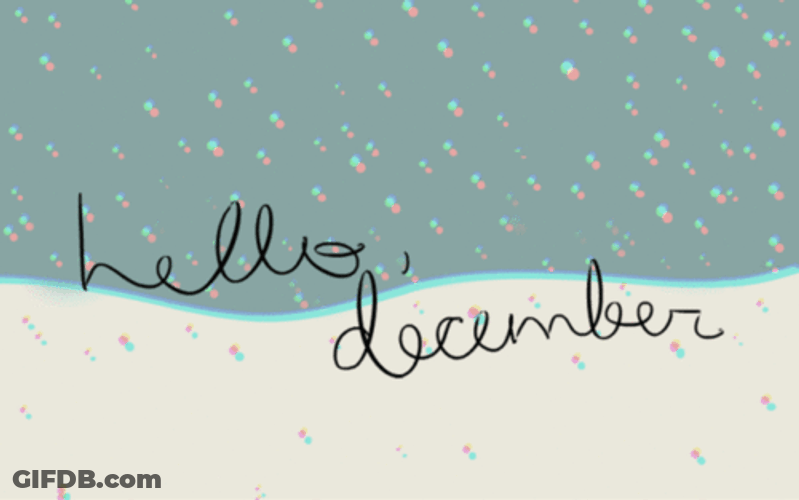 Hello December Digital Text Art GIF