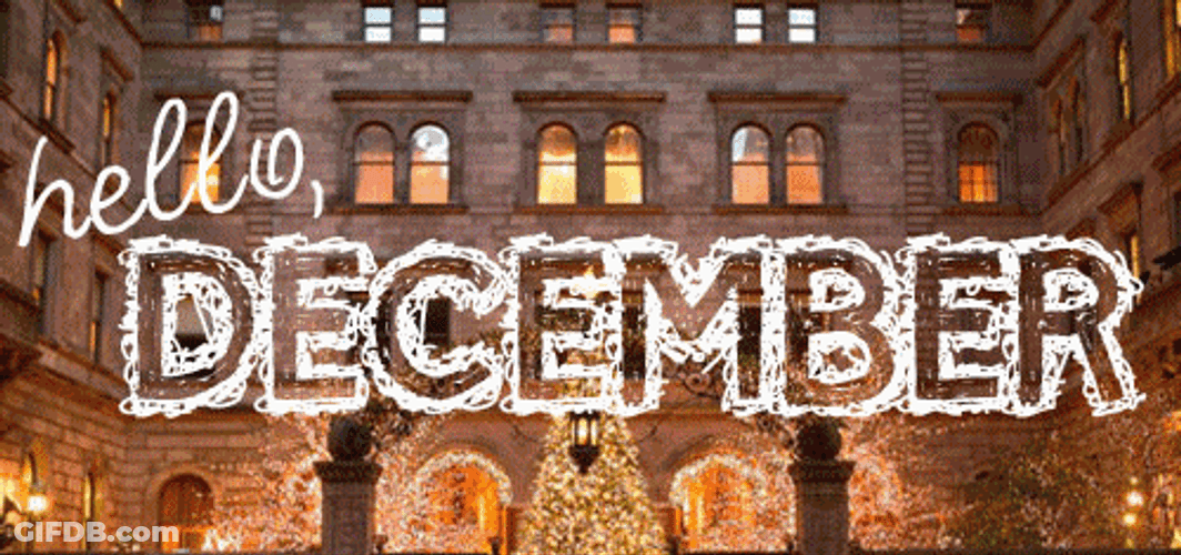 Hello December Various Christmas Backgrounds GIF