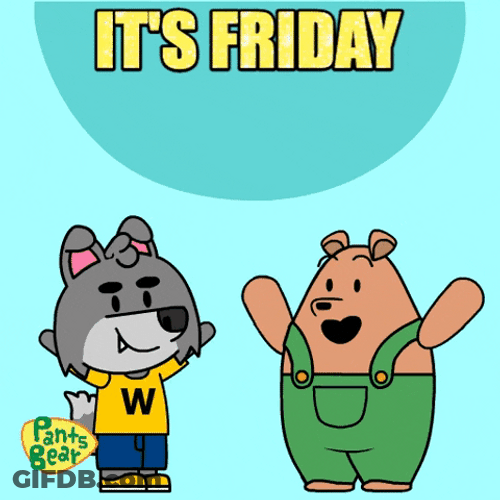 Hello Friday Bear And Wolf GIF