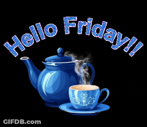 Hello Friday Blue Everything GIF