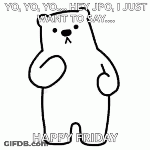 Hello Friday Dancing Polar Bear GIF