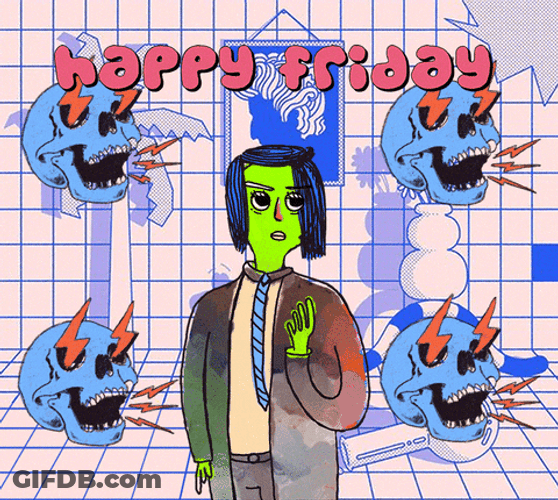 Hello Friday Green Human GIF