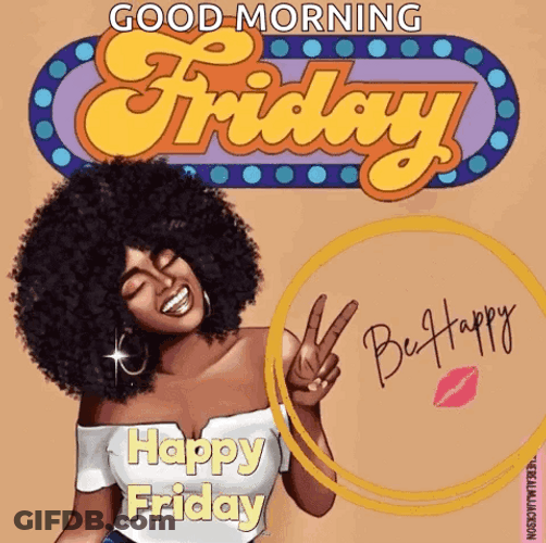 Hello Friday Peace Sign GIF