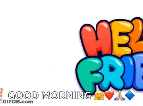Hello Friend Good Morning Colorful Graphic GIF