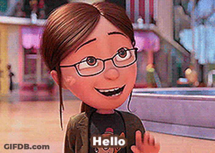 Hello Friends Despicable Me Margo Edith Agnes GIF