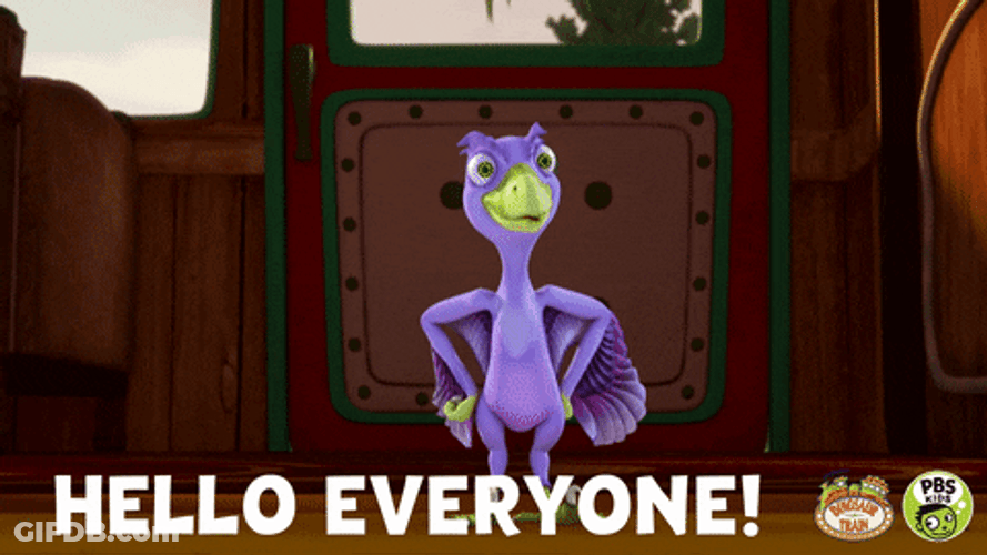Hello Friends Dinosaur Train Character GIF