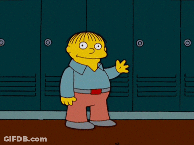 Hello Friends The Simpsons Ralph Wiggum Waving GIF