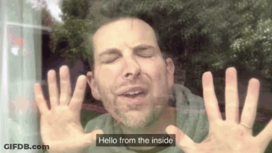 Hello From The Other Side Let Me Out GIF