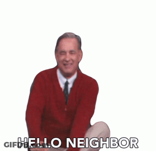 Hello From The Other Side Neighbor GIF