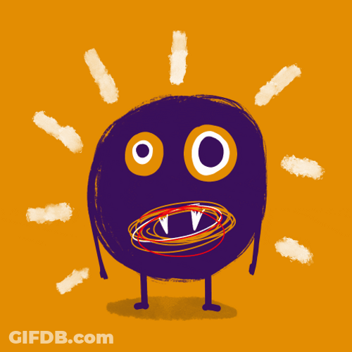 Hello Good Morning Stressed Out Monster GIF