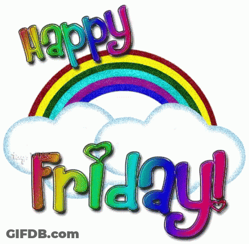 Hello Happy Friday Rainbow GIF