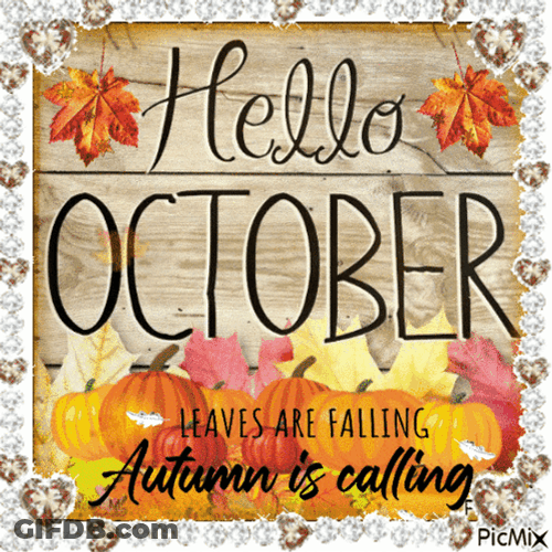 Hello Happy October Autumn Is Calling GIF
