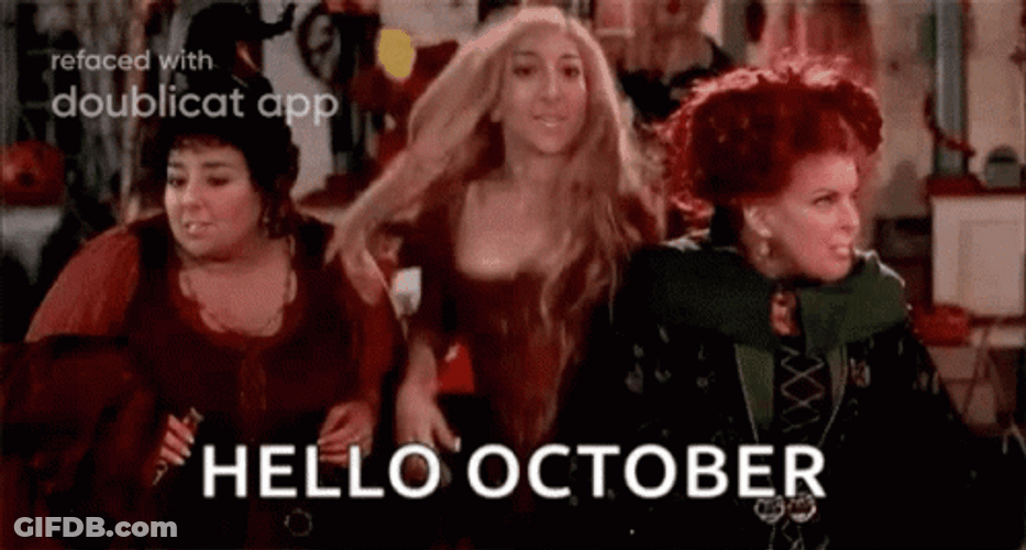 Hello Happy October Hocuspocus Winnie GIF