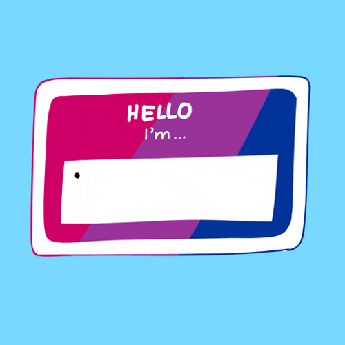 Hello I'm Proudly Bisexual ID Card GIF