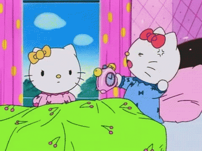 Hello Kitty Bad Morning GIF
