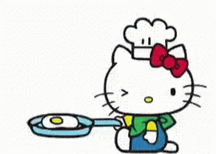 Hello Kitty Chef Cooking GIF