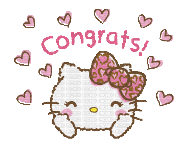 Hello Kitty Congrats Digital Design GIF
