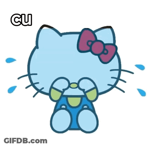 Hello Kitty Crying Cu The Xa Nhau GIF