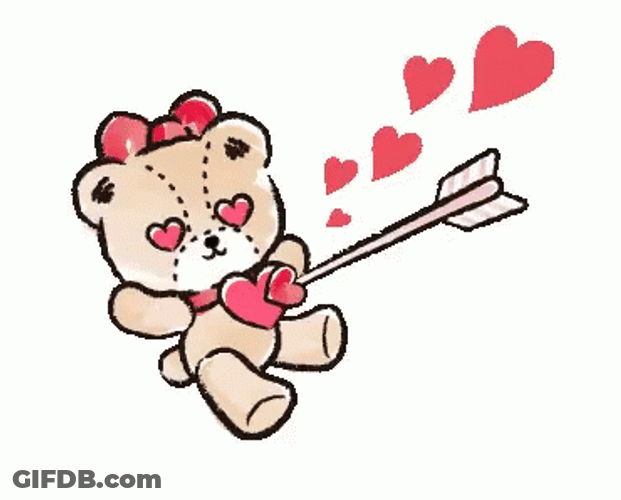 Hello Kitty Cupid Bear GIF
