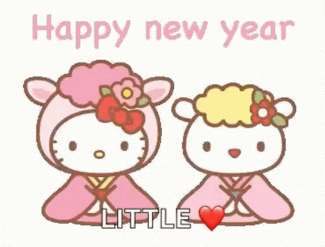 Hello Kitty Cute Happy New Year GIF