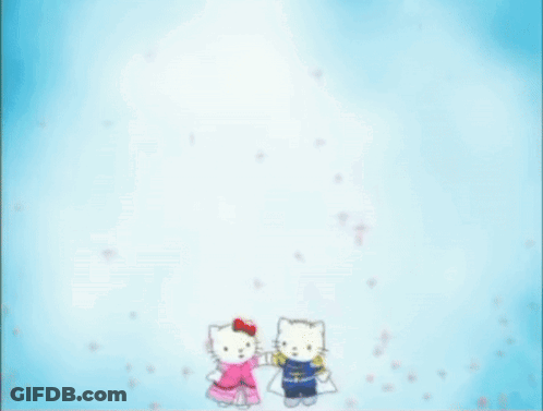 Hello Kitty Dancing With Cat GIF