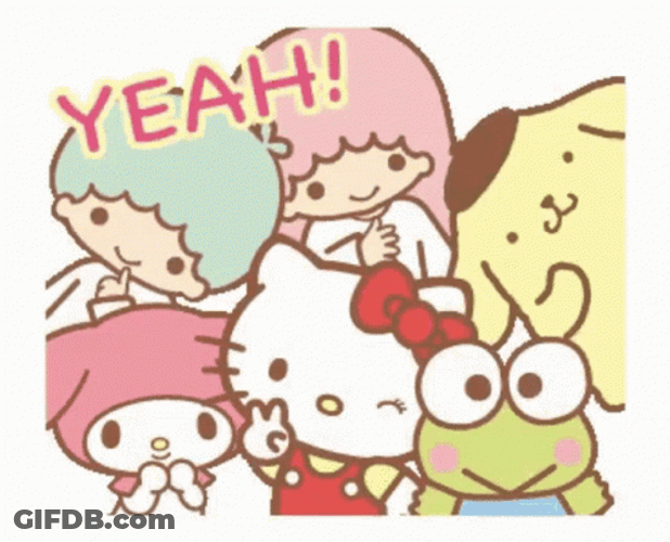Hello Kitty Friends Wink GIF