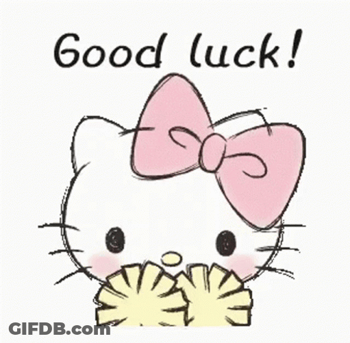 Hello Kitty Good Luck GIF