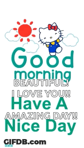(Hello Kitty Good Morning Beautiful) GIF