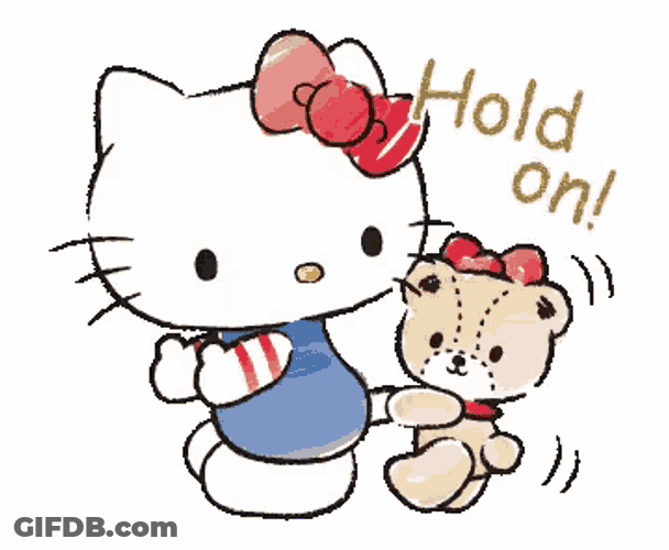 Hello Kitty Hold On GIF