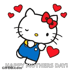 Hello Kitty Holding Heart GIF
