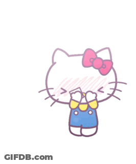 Hello Kitty Holding Love You Sign GIF