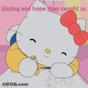 Hello Kitty Kissing And Hope GIF
