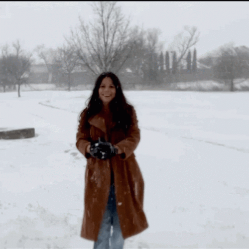 Hello Kitty On A Snowfall GIF