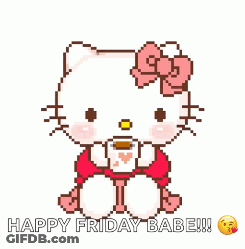 Hello Kitty Pixel Art Friday GIF