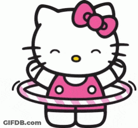 Hello Kitty Playing Hula Hoop GIF