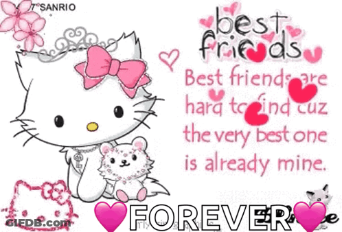 Hello Kitty Poster Be Friends GIF