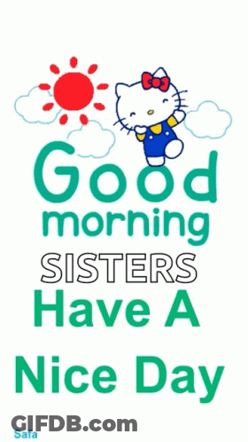 Hello Kitty Saying Good Morning GIF