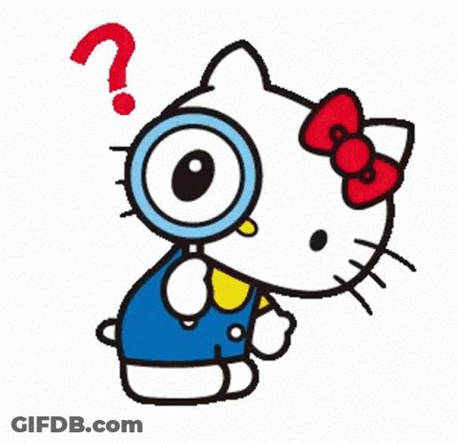 Hello Kitty Searching With Spy Glass GIF