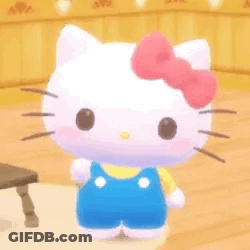 Hello Kitty Standing In Room GIF