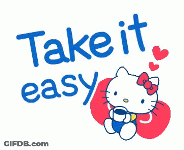 Hello Kitty Take It Easy GIF