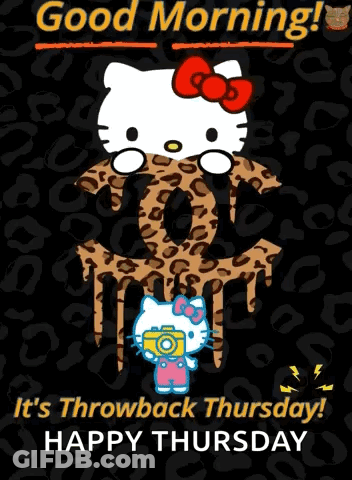 Hello Kitty Throwback Thursday Poster GIF