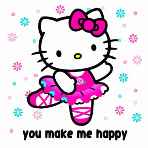 Hello Kitty You Make Me Happy GIF