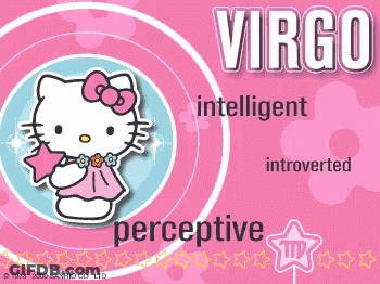 Hello Kitty Zodiac Sign Virgo Card GIF