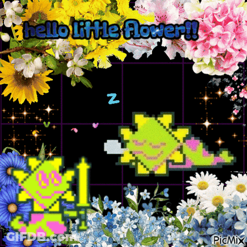Hello Little Flower Flowers GIF