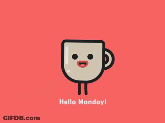 Hello Monday Coffee Cup GIF
