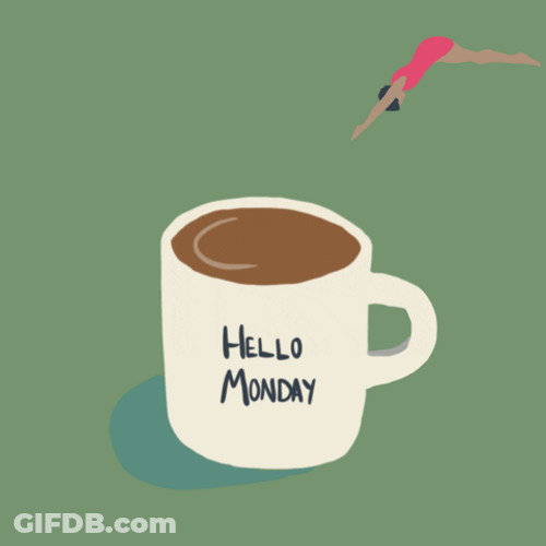 Hello Monday Cute Mug GIF