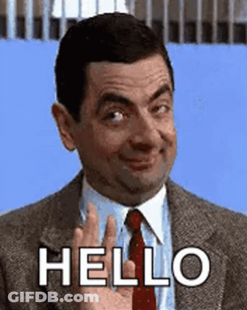 Hello Mr. Bean GIF